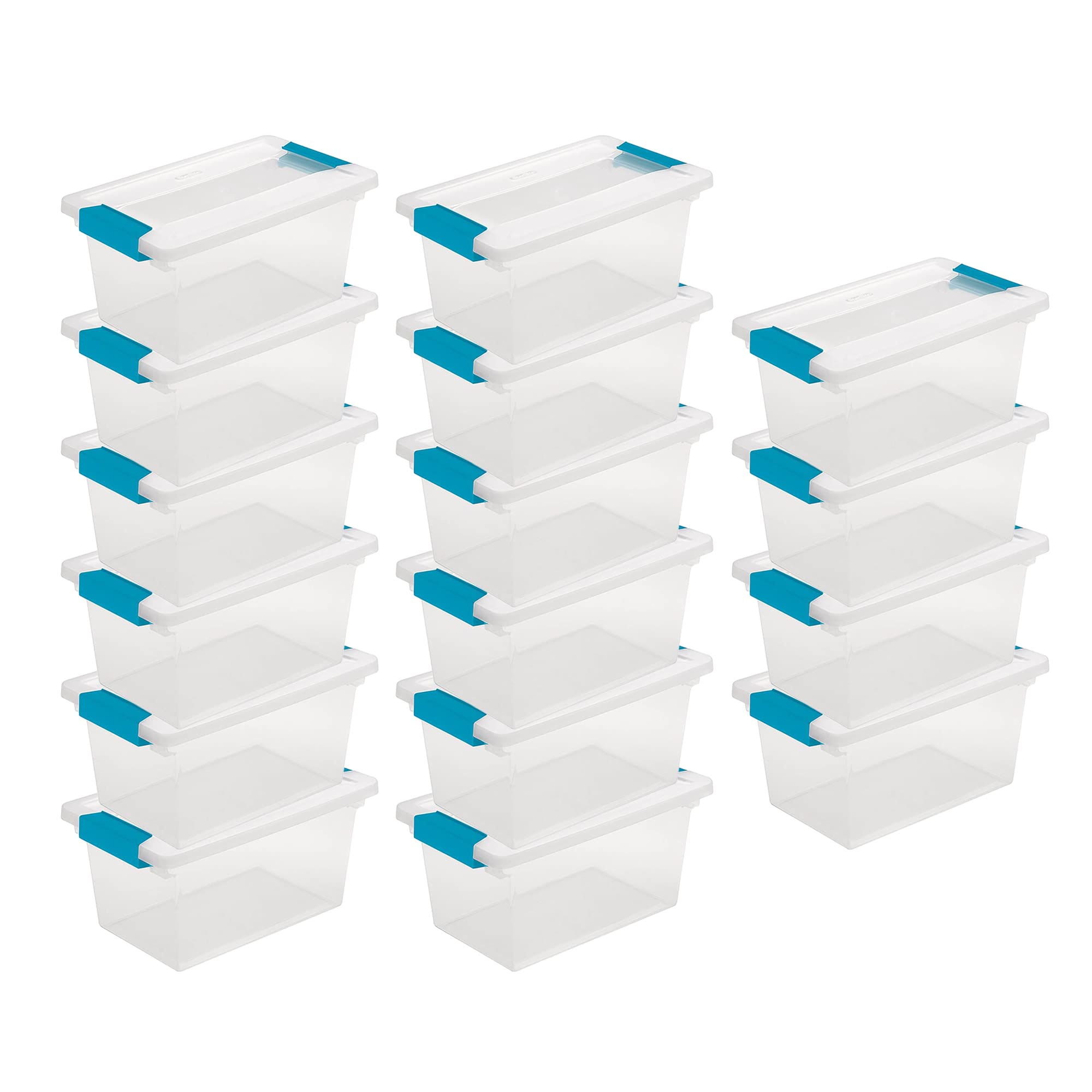 Sterilite Medium Clip Box Stackable Storage Bin With Latching Lid For Home, Office, School, Organize Paper, Notebooks, Crafts, C